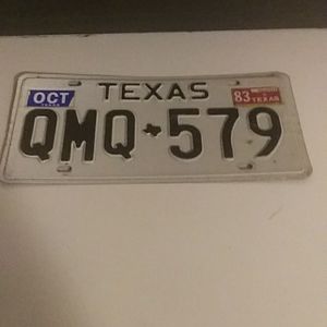 Vintage 1980' s Texas License Plate